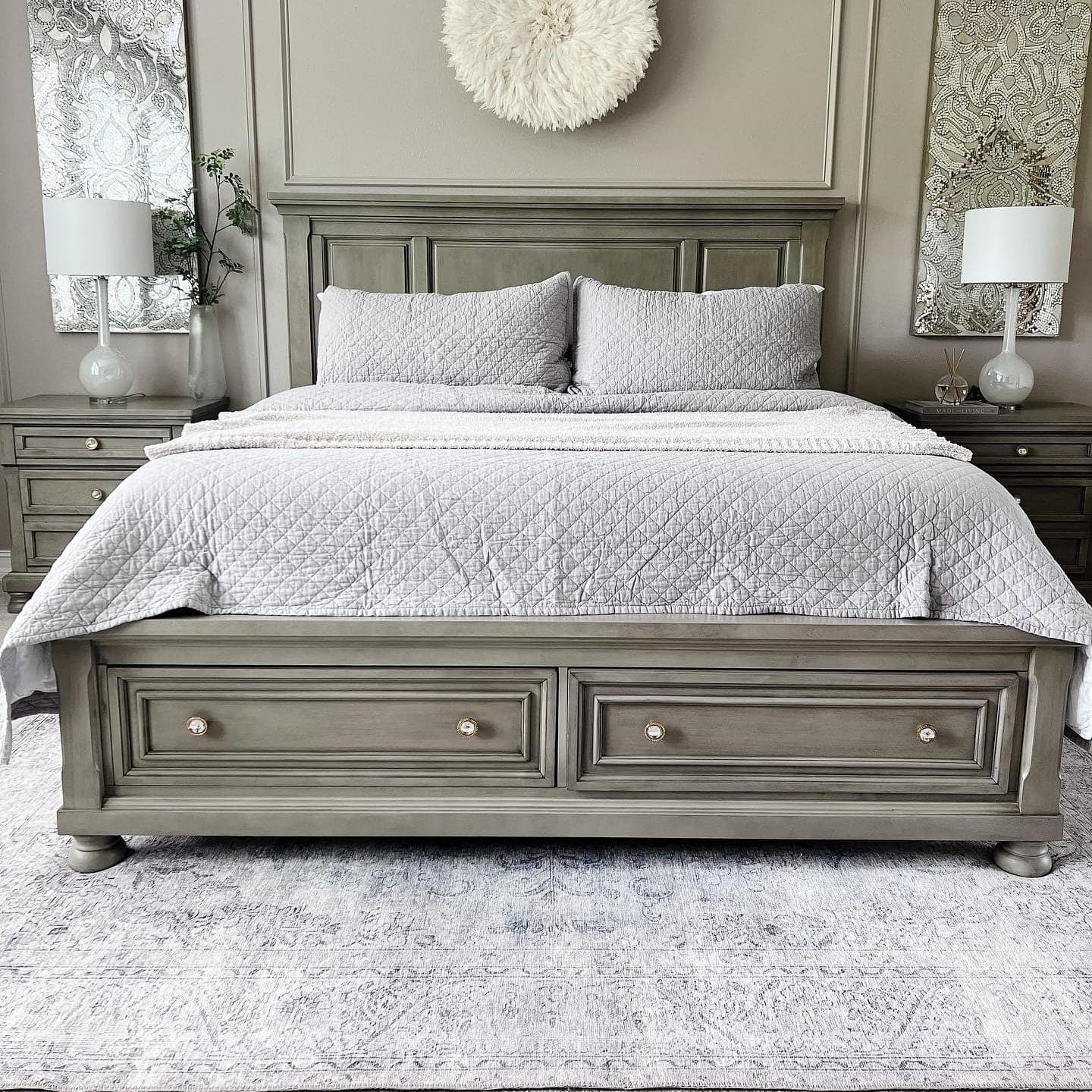 Premium Belgian Flax Linen & Cotton Blend 3-Piece Quilt Set - King/Queen Size - Soft Breathable Bedding for All Seasons - Perfect for Master Bedroom, Guest Room & Vacation Homes