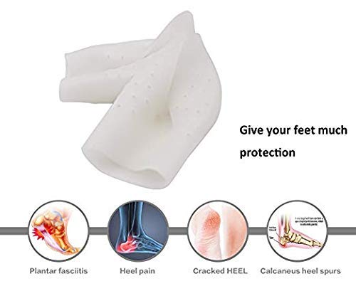Anti-Crack Silicone Gel Heel & Foot Protector Socks - Moisturizing Pain Relief for Heel Cracks - Unisex One Size Fits All - Perfect for Dry Skin, Cracked Heels & Overnight Foot Care