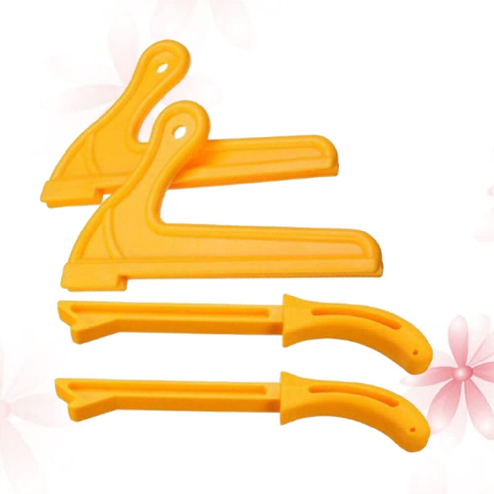 DOITOOL 4PCS Woodworking Push Sticks - Safety Table Saw Push Stick for Hand Protection, Compatible with Table Saws, Band Saws & Router Tables - Durable Carpentry Tools (Yellow) - Perfect for Woodworking Projects & DIY Home Improvement