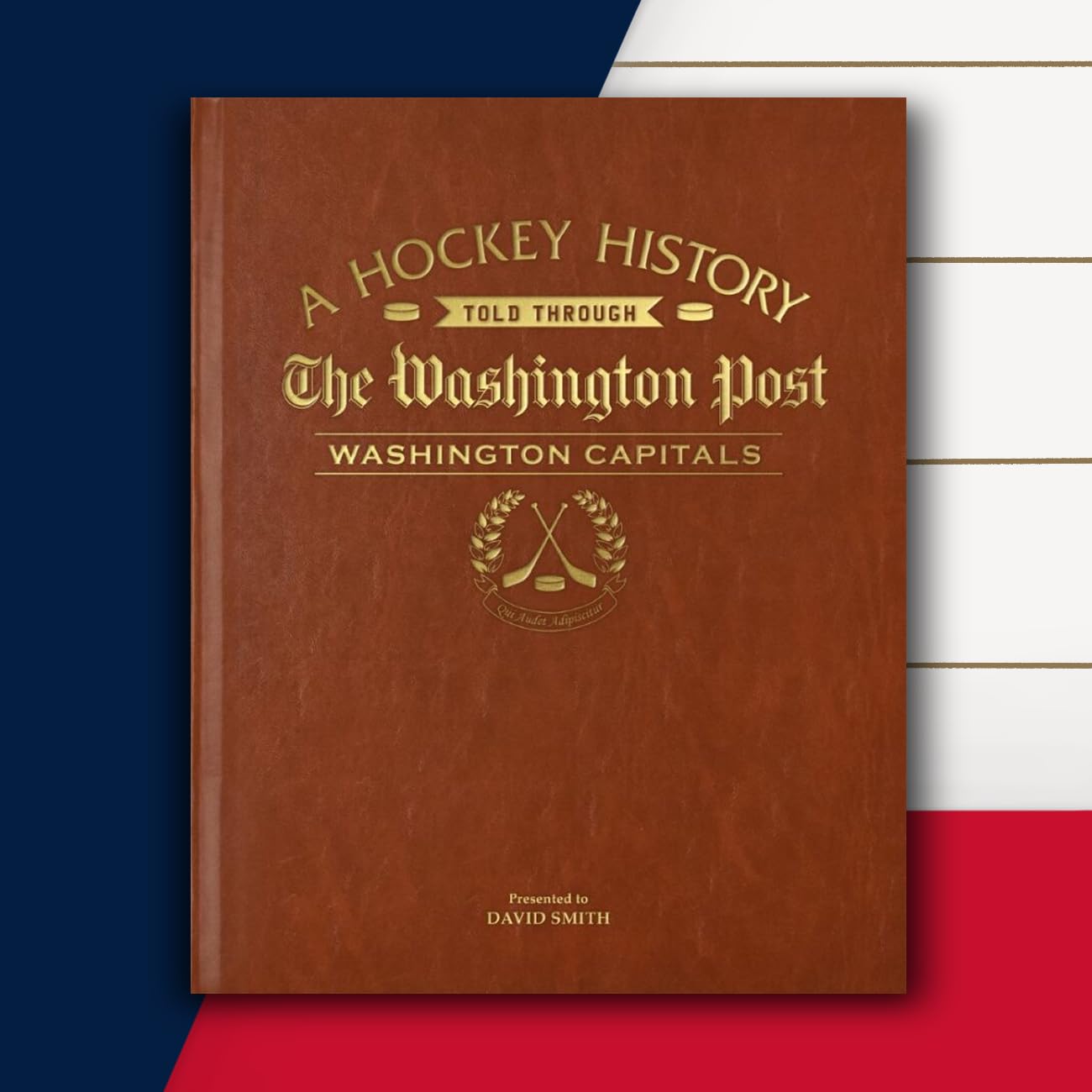 Personalized NHL Ice Hockey History Book - Custom Name Gold Embossed Deluxe Hardcover A3 Size - Unique Sports Memorabilia Gift for Hockey Fans - Perfect for Anniversaries, Retirement, and Special Occasions