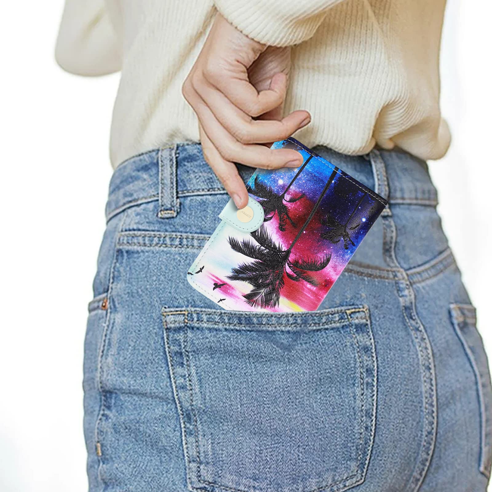 ZOPPEN RFID Blocking Passport Holder for Women - Leather Travel Wallet Cover with Document Organizer | Perfect for Airplane Trips, Vacations & International Travel Essentials