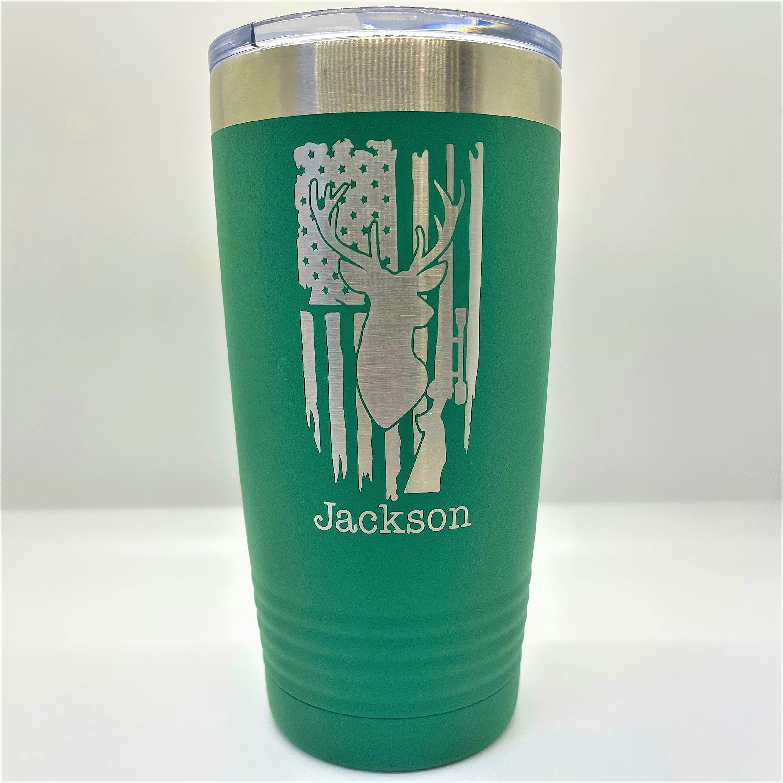 Polar Camel Hunting Personalized Stainless Steel Tumbler - 20oz & 30oz Insulated Water Bottle for Hunters, Customized Gift for Men, Dad & Outdoorsmen - Perfect for Hunting Trips, Camping & Outdoor Adventures
