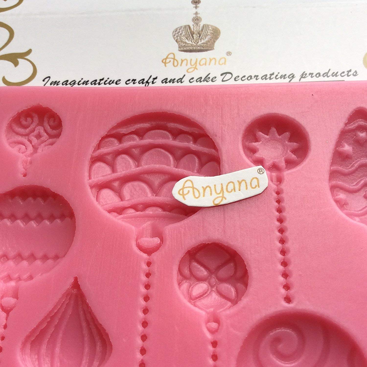 Christmas Ornament Silicone Baking Molds - XMAS Holiday Cake Decorating Tools, Fondant & Gumpaste Cupcake Toppers, Non-Stick Resin Clay Chocolate Candy Molds (Hot Air Balloon Design) - Perfect for Holiday Baking, Party Treats & DIY Craft Projects