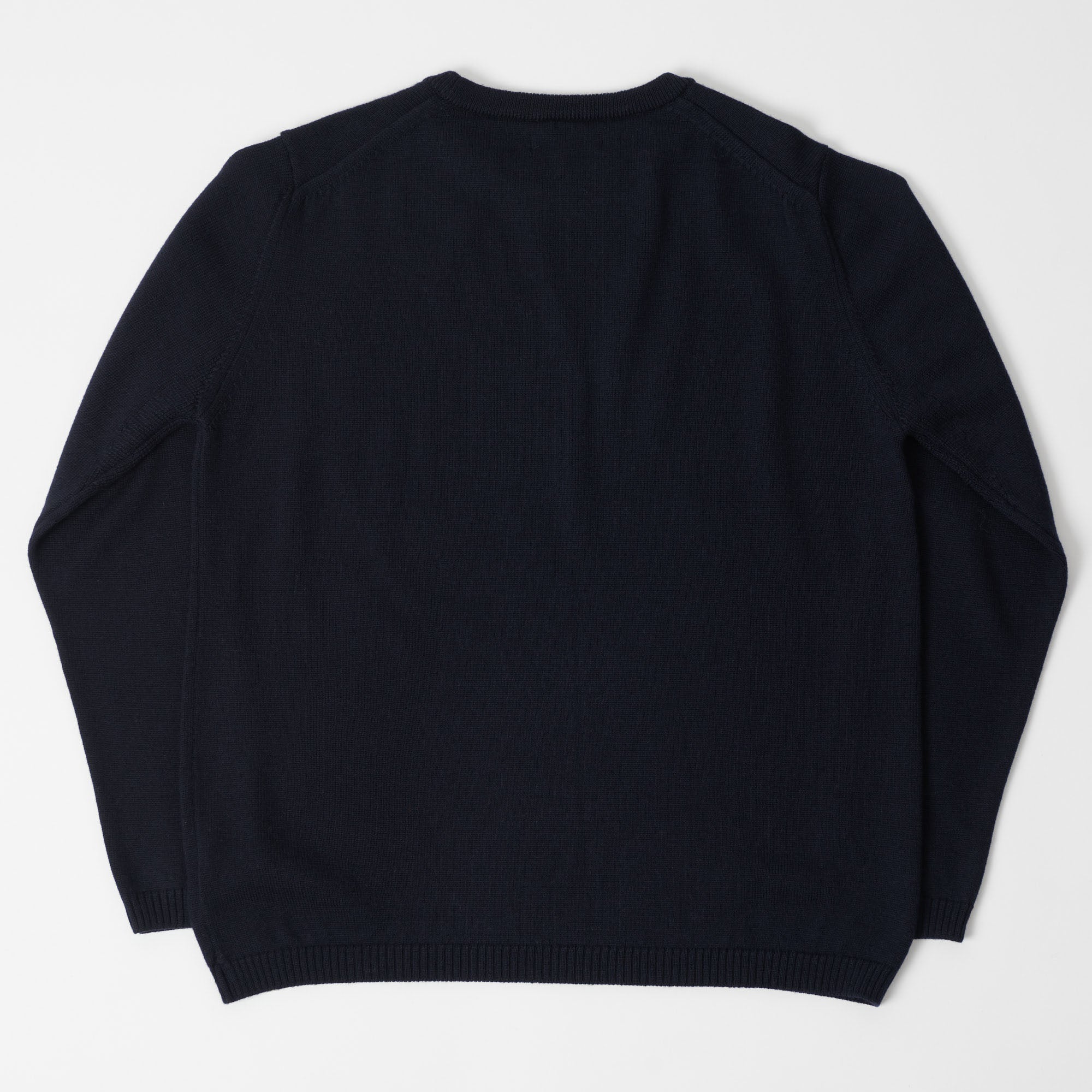 Merz b. Schwanen MWRC01 Premium Cotton Knit Crew Neck Pullover Sweater - Dark Navy Blue for Men | Casual Wear & Layering Essential