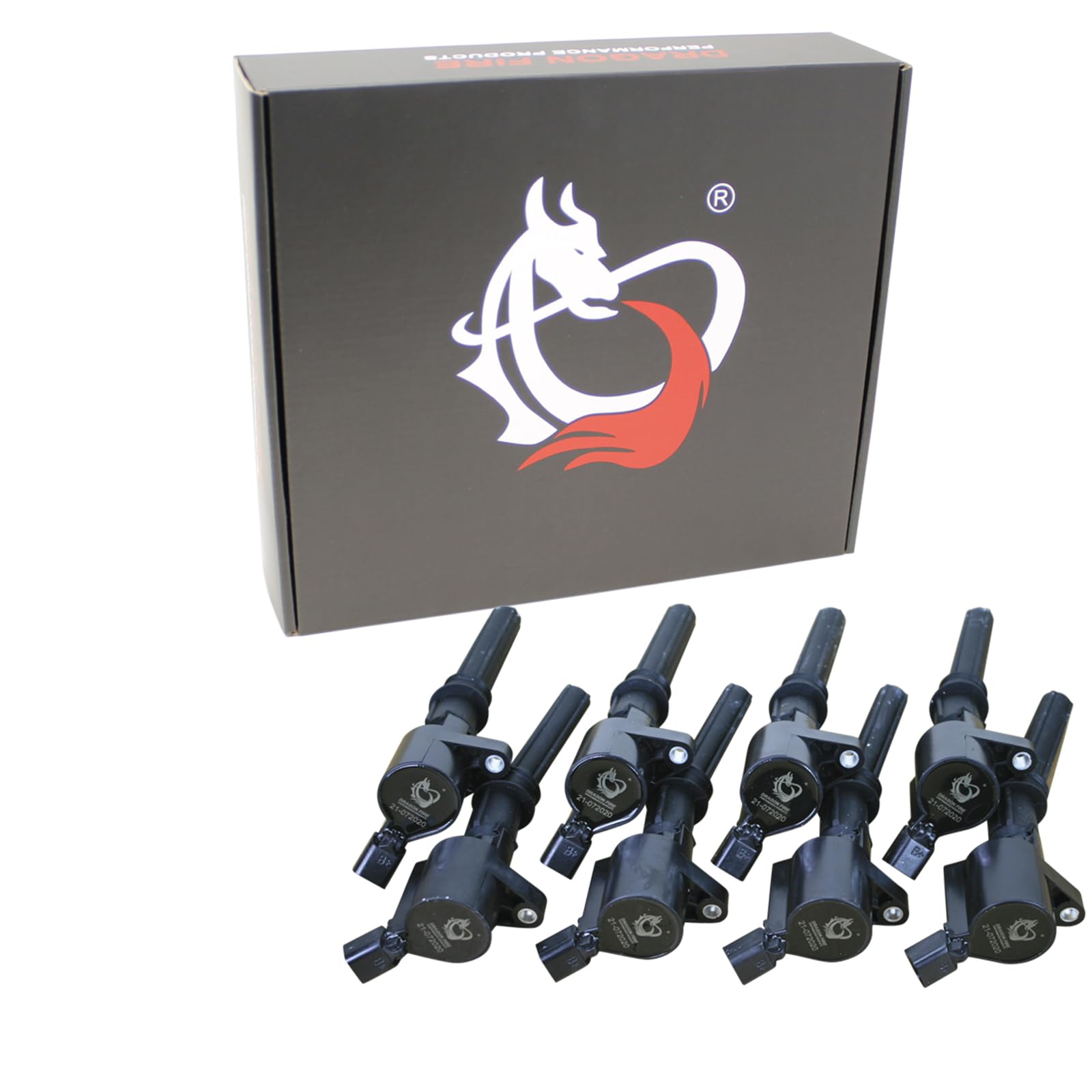 DRAGON FIRE PERFORMANCE 8pc Ignition Coil Pack Set - Compatible with 1997-2017 Ford Mustang, F-150, Expedition, Lincoln Town Car & Crown Victoria (4.6L 5.4L V8) - OEM Fit DFC1011-8 - Improves Engine Performance & Fuel Efficiency for Smooth Driving