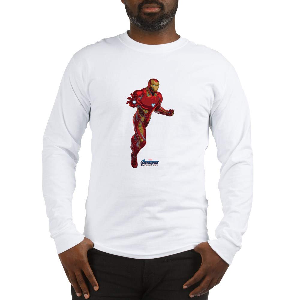 Iron Man Long Sleeve T-Shirt for Men - Marvel Superhero Graphic Tee | Comfortable Cotton Shirt for Cosplay, Gifts & Casual Wear