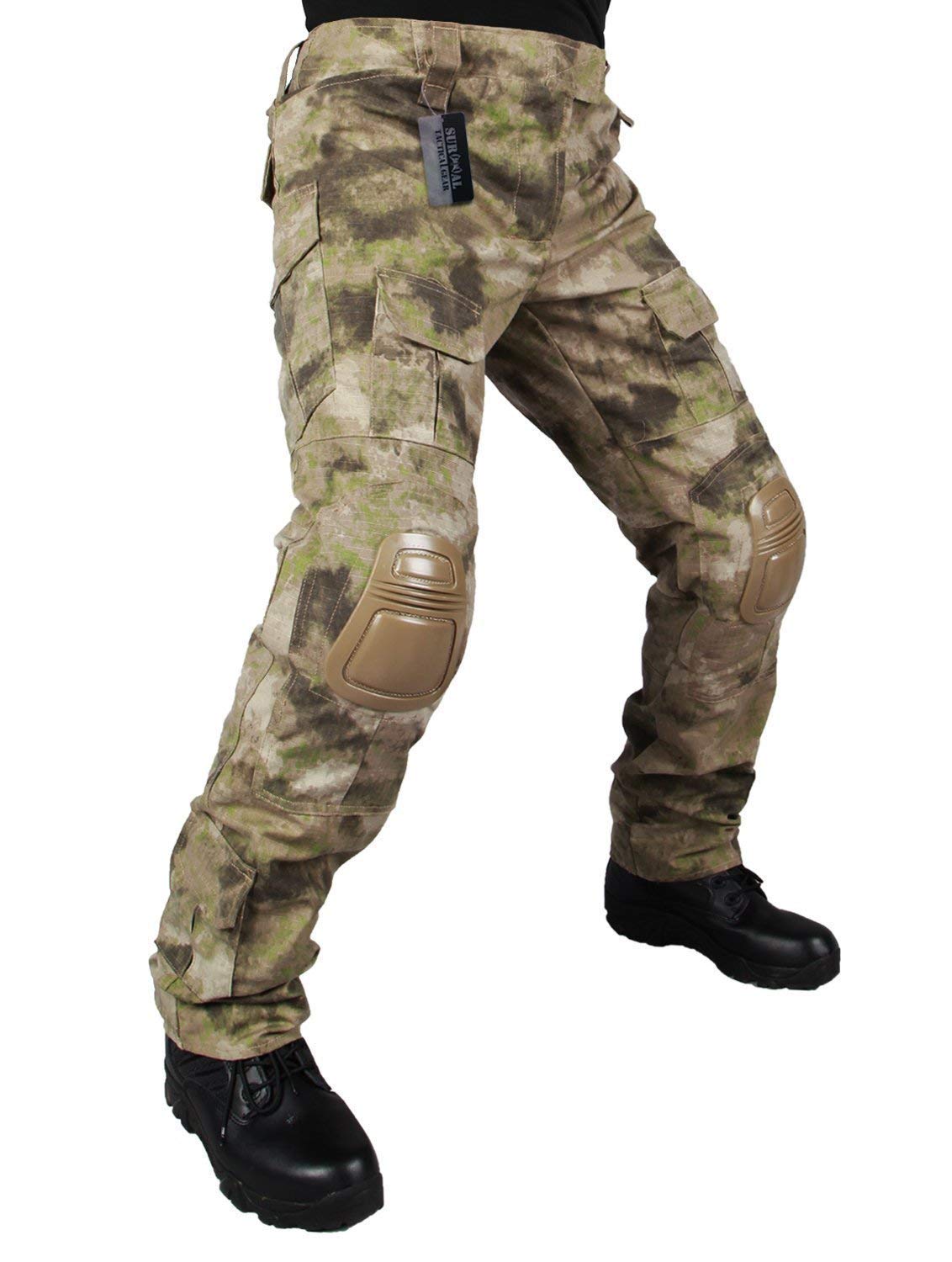 Tactical Pants with Knee Pads - Military BDU Combat Trousers for Airsoft, Hunting & Outdoor Activities | Durable Army Camo Pants for Tactical Training & Adventure Sports