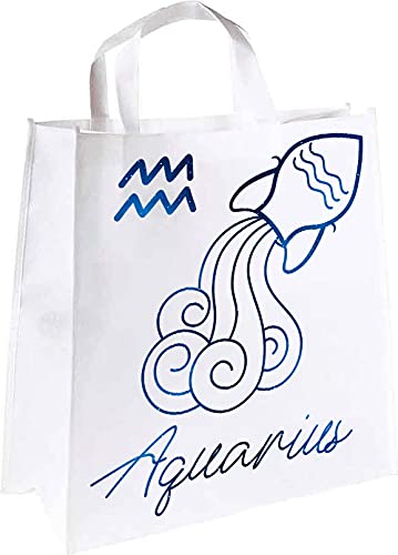 Galaxy Aquarius Tote Bag - Stylish & Durable Cotton Canvas Shoulder Bag for Women - Perfect for Work, Travel & Beach Day Essentials