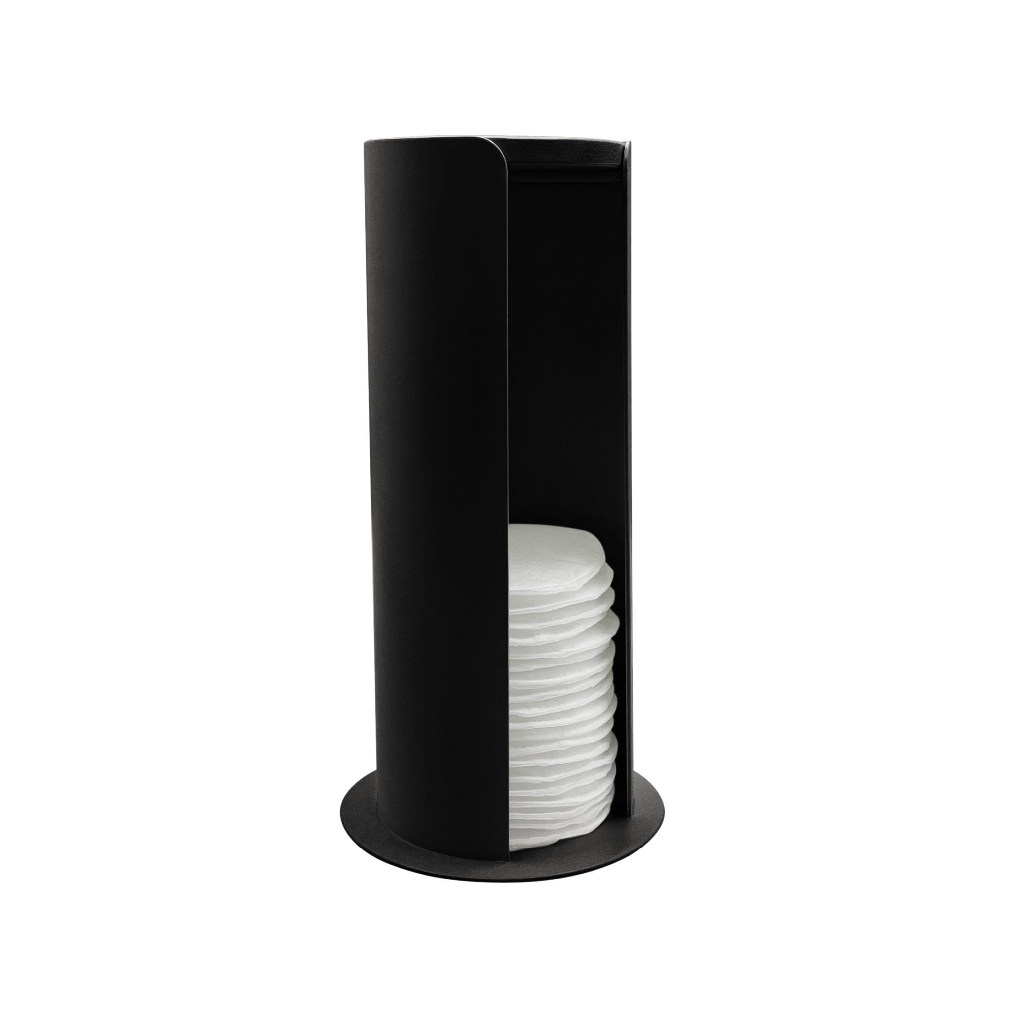 Organic Cotton Pad Storage Holder for Makeup & Skincare - Black, Compact & Stylish Organizer for Bathroom Vanity, Travel & Home Use