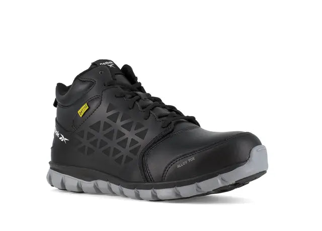 Sublite Cushion Alloy Toe Safety Work Shoes - Black Metguard Athletic Shoes for Men & Women | Comfortable Lightweight Work Boots for Construction, Warehouse & Outdoor Jobs