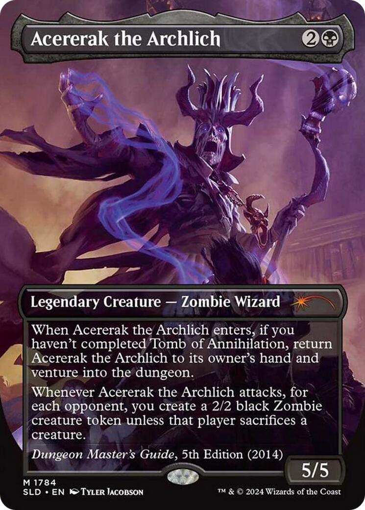 Acererak the Archlich - Secret Lair Drop Series MTG Card | Dungeons & Dragons Crossover for Commander & D&D Themed Decks | Collectible Trading Card Game Accessory
