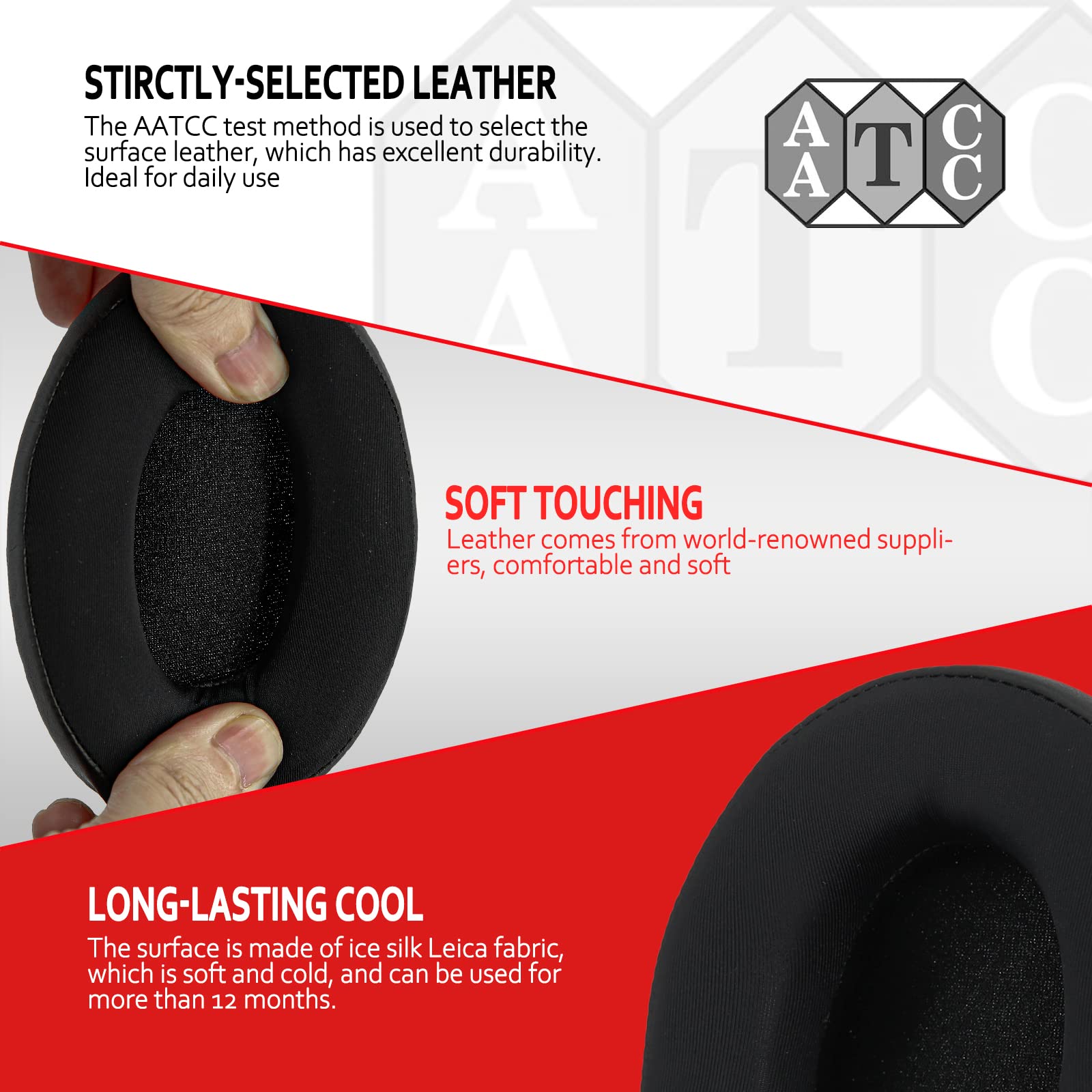 HyperX Cloud 2 Replacement Cooling-Gel Earpads - Compatible with HyperX Cloud Alpha/1/2/Wireless/Alpha S/Core/Stinger/Flight/Mix - Memory Foam & Breathable Fabric for Gaming, Music & Long Wear Comfort