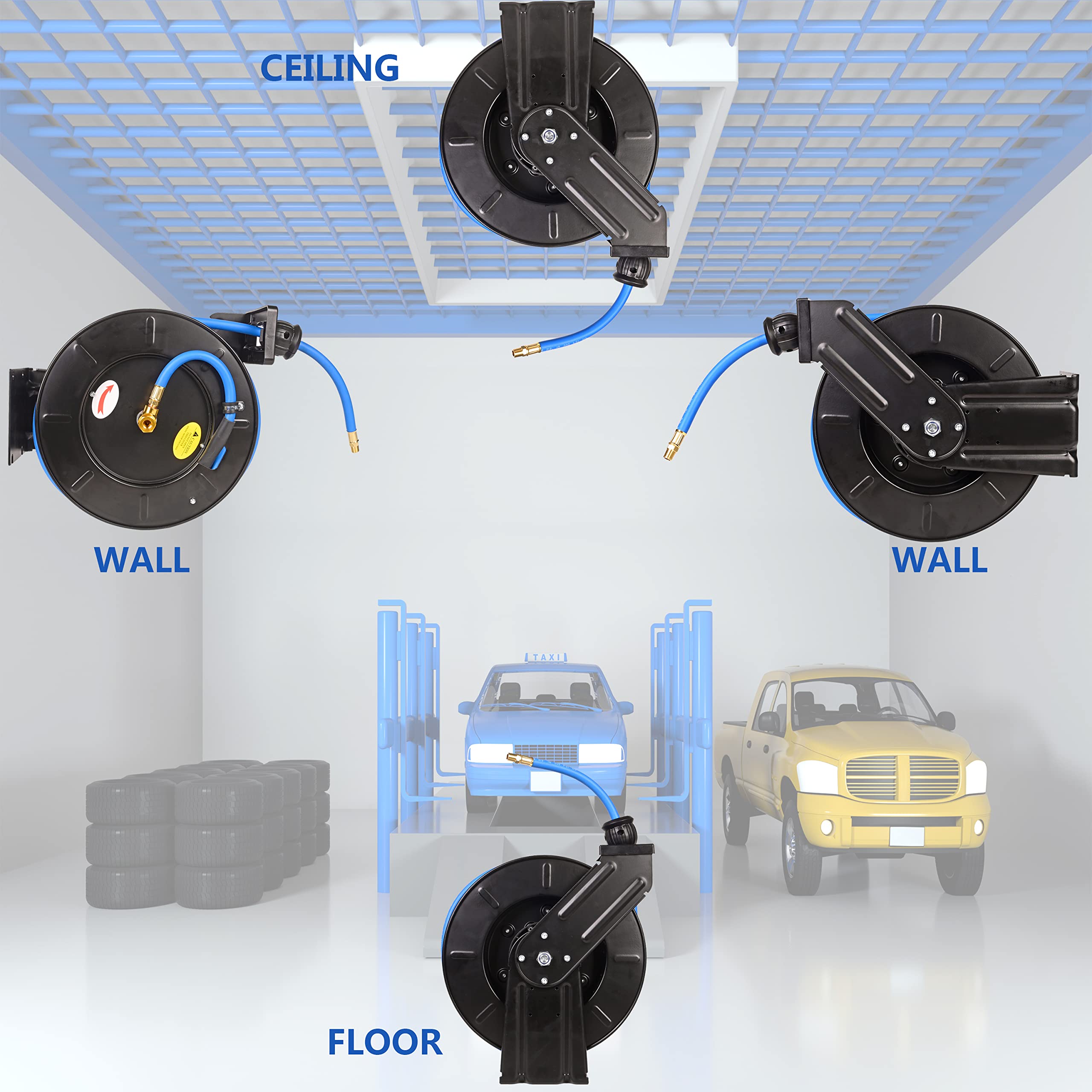 Eisen E039Q Retractable Air Hose Reel - 3/8