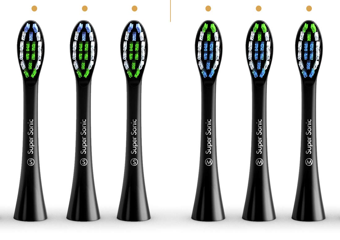 Replacement Toothbrush Brush Heads Compatible with Wagner & Stern and Wagner Switzerland Electric Toothbrushes - Soft Bristles, Black - Perfect for Travel & Daily Oral Care