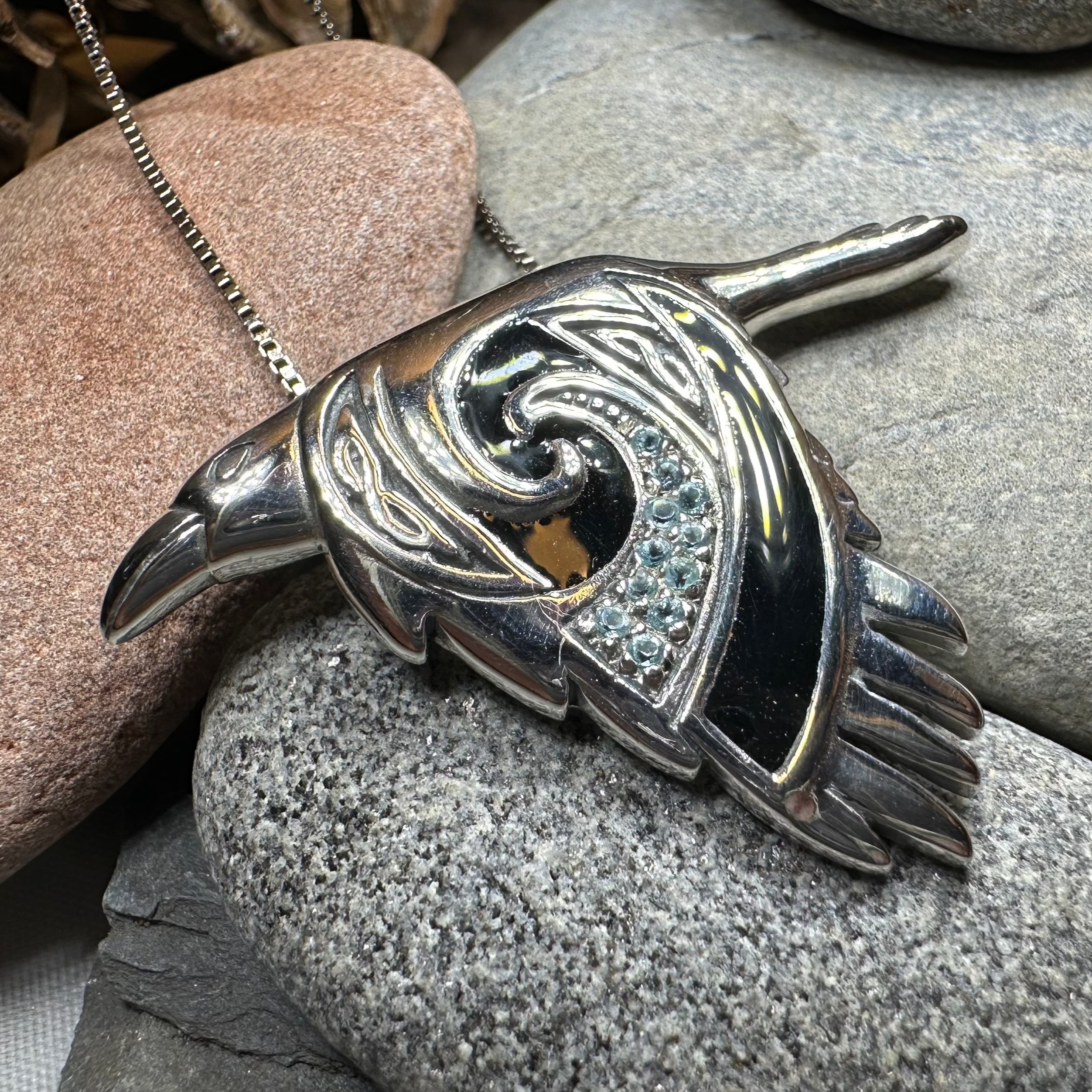 Celtic Raven Necklace for Women - Viking Jewelry with Norse Mythology Symbol - Perfect for Pagan, Gothic & Medieval Fashion Lovers