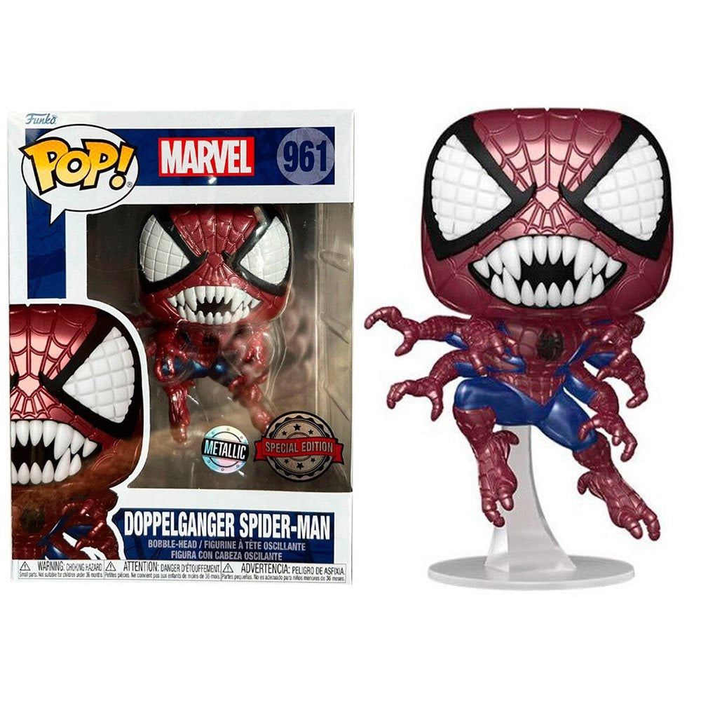 Funko Pop Marvel: Metallic Doppelganger Spider-Man Special Edition - Collectible Action Figure for Marvel Fans & Gift for Superhero Lovers
