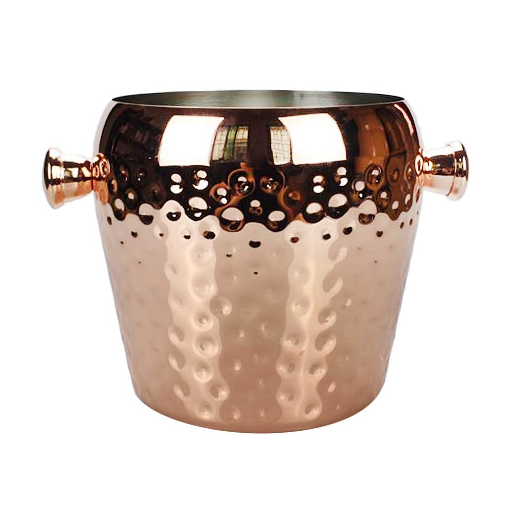 SJYDQ Retro Hammered 1L Wine Cooler Bucket - Ice Bucket for Champagne, Wine, Drinks, Party Barware, Mule Mug - Perfect for Xmas, Weddings, and Outdoor Gatherings