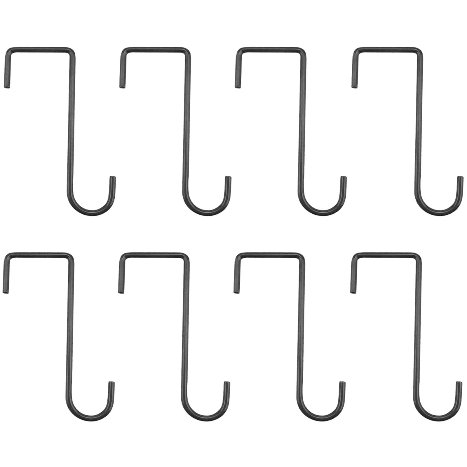 Gutapo 8 Pack Black Vinyl Fence Hooks - 2 x 6 Inch Heavy Duty Pergola & Patio Hangers for Hanging Plants, Planters, Bird Feeders, Lights, Lanterns & Garden Tools - Perfect for Outdoor Decor & Backyard Organization