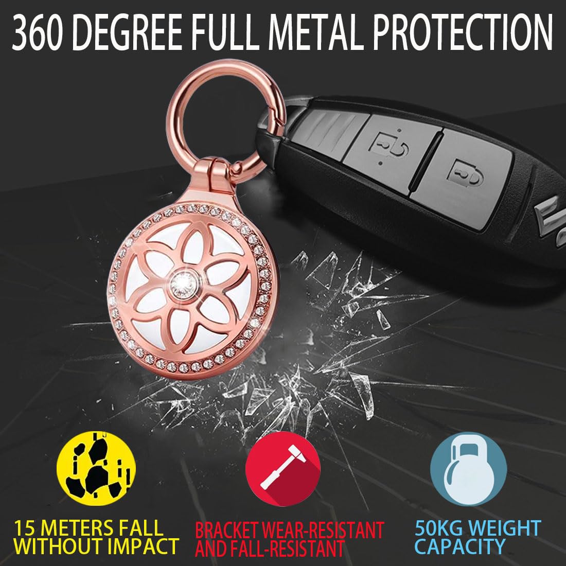 Premium Airtag Holder - Durable AirTag Sleeve & Keychain Case for Apple AirTag Tracker, Secure Key Ring & Protective Cover - Perfect for Keys, Luggage, Pets & Backpacks