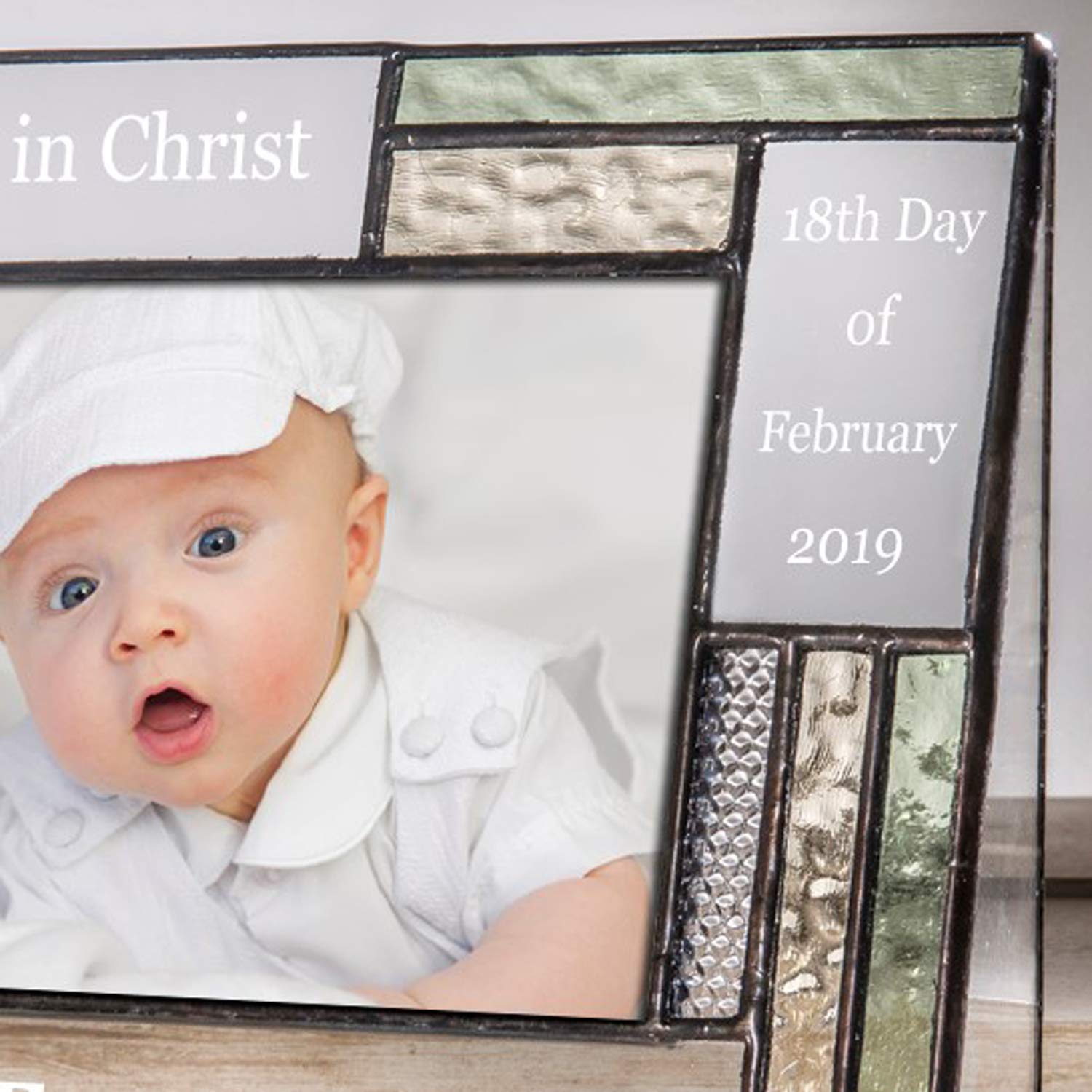 Personalized Baptism Photo Frame - Custom Engraved 4x6 Glass Gift for Boys & Girls | Church Ceremony Keepsake