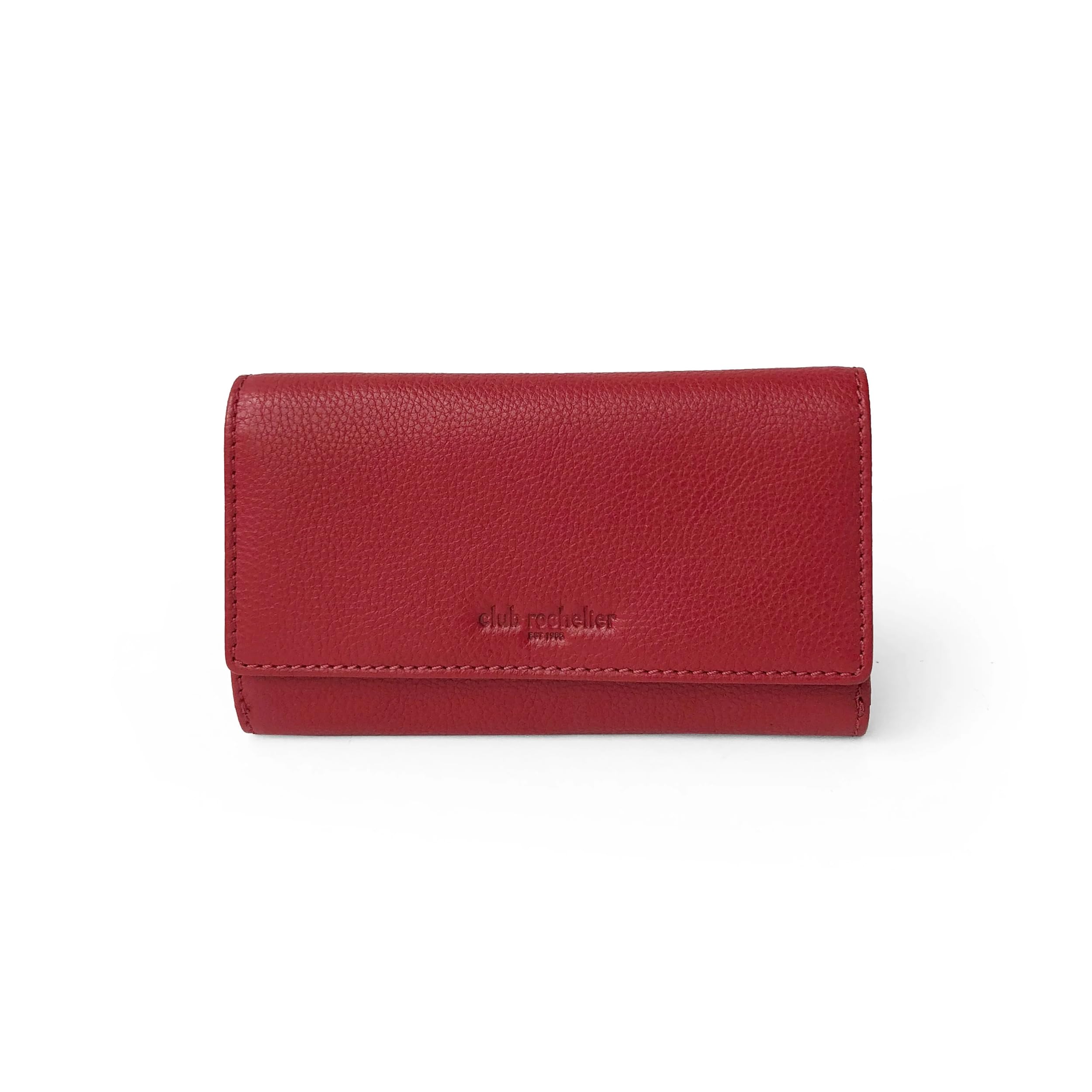 Club Rochelier Genuine Leather Clutch Wallet for Women - Elegant Red Evening Bag (CL11066-97-Red) | Perfect for Parties, Weddings & Date Nights