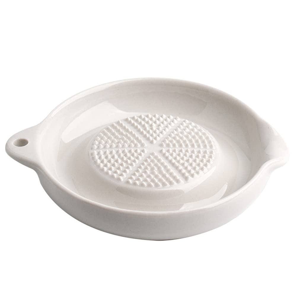 Premium Ceramic Grater Plate for Garlic, Onion & Cheese - Multipurpose Kitchen Tool for Cooking, Baby Food Prep & Meal Garnishing | Durable Porcelain Grinder for Easy Food Preparation & Healthy Eating