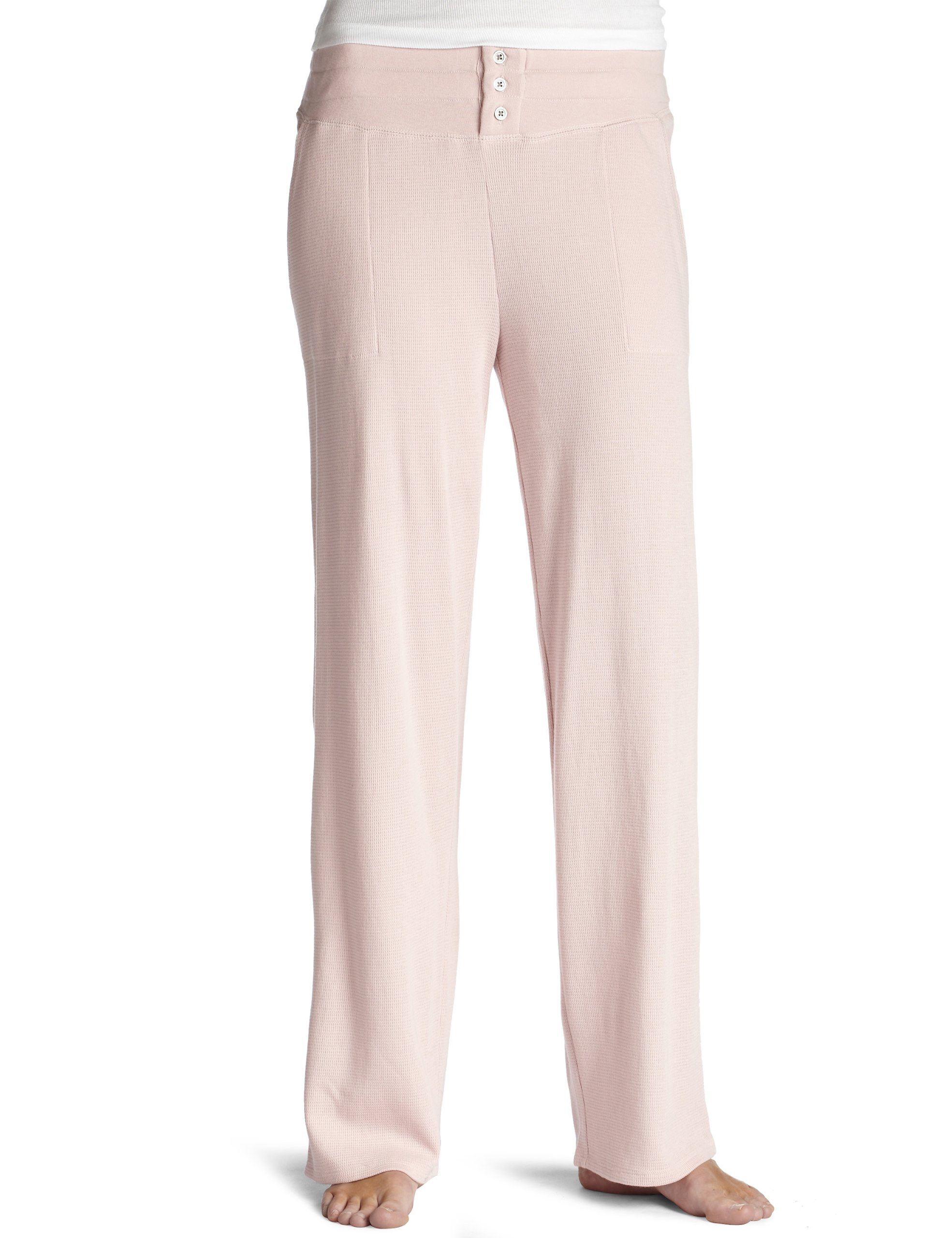 Nautica Women's Waffle Knit Lounge Pants - Soft Comfortable Casual Joggers for Home, Yoga & Relaxation