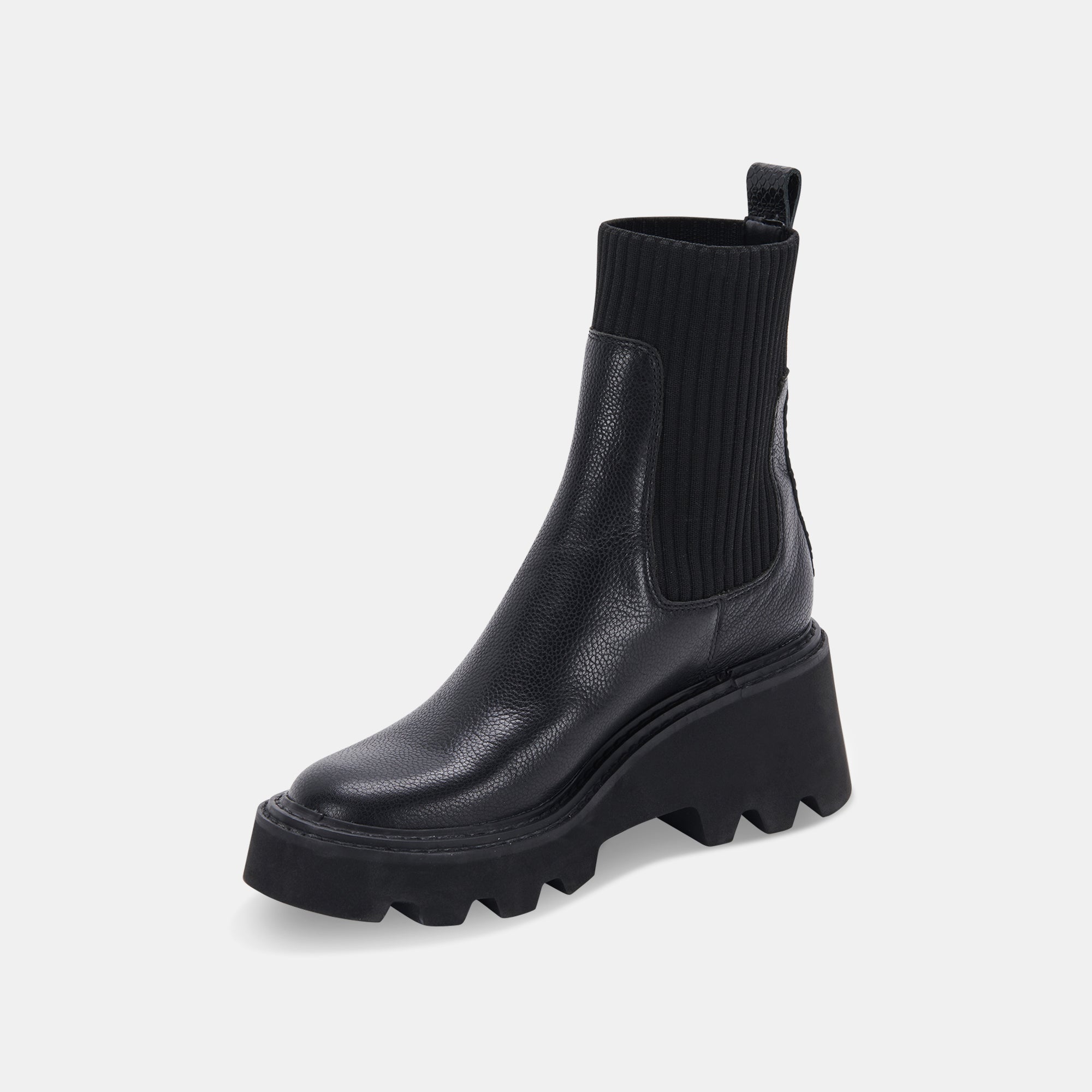 HOVEN H2O Black Leather Waterproof Boots for Men & Women - Comfortable & Durable Outdoor Hiking, Rain, Snow & Work Boots for All Seasons