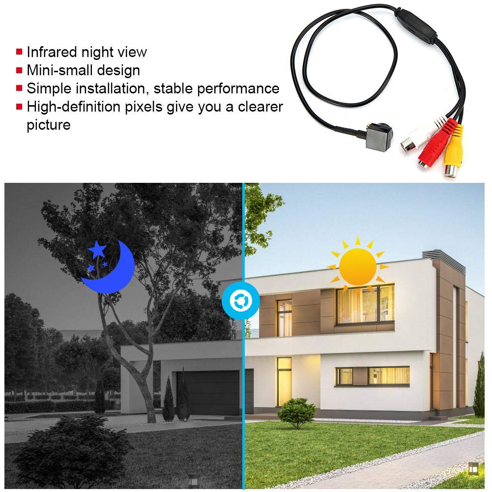 Hopcd Mini CCTV Security Camera - 1000TVL HD Wired IR Surveillance Camera with Audio for Home & Office Monitoring | Indoor/Outdoor Use, Night Vision, Tiny & Discreet Design