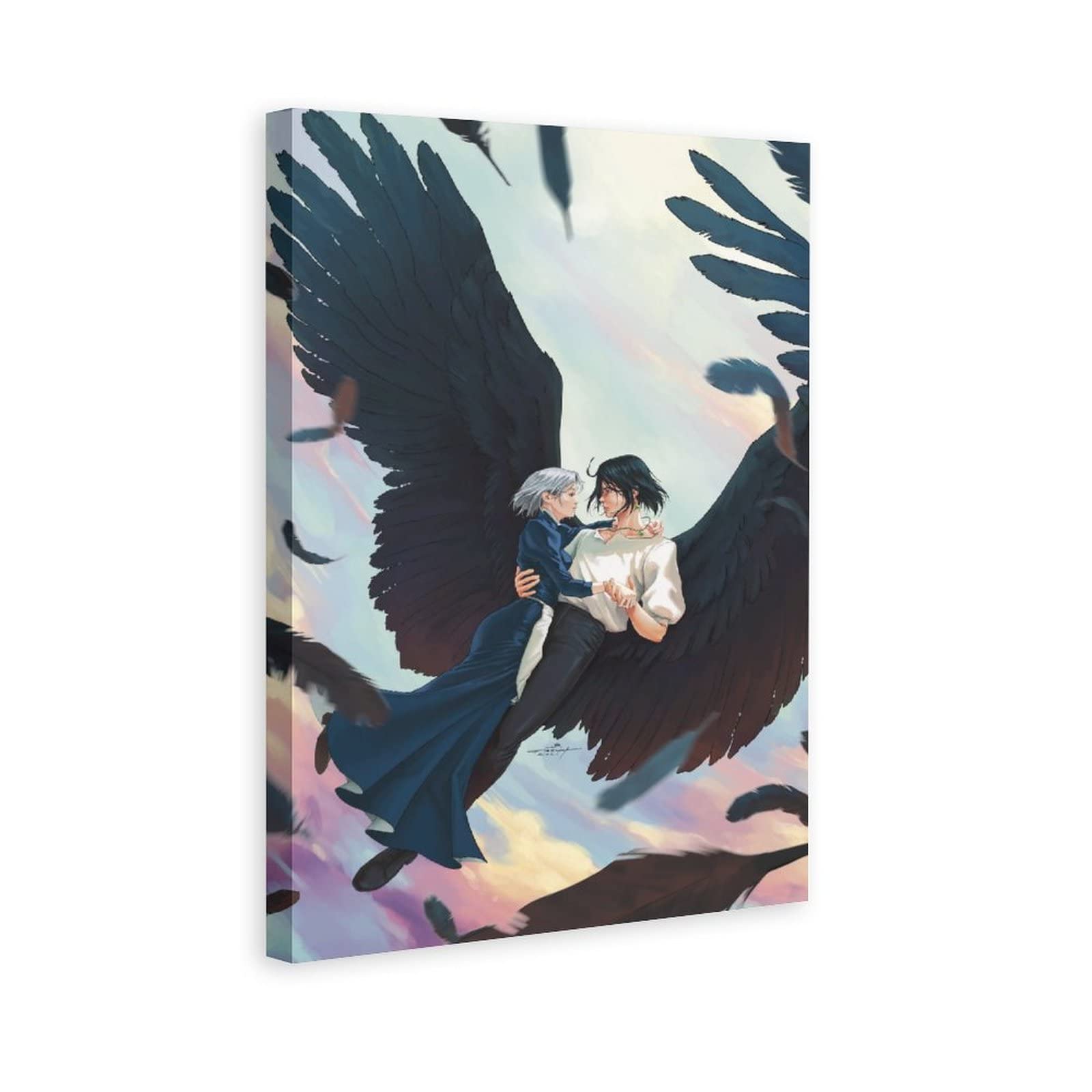 Howl's Moving Castle Anime Canvas Wall Art - Japanese Studio Ghibli Howl Poster Print for Living Room, Bedroom & Office Decor - Perfect Gift for Anime Fans & Home Decoration