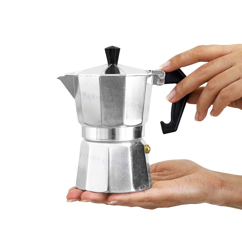 UNIWARE 3-Cup Espresso Coffee Maker - Italian Cuban Percolator for Stovetop Brewing - 3, 6, 12 Cup Options - New in Box - Perfect for Home, Office & Camping Use