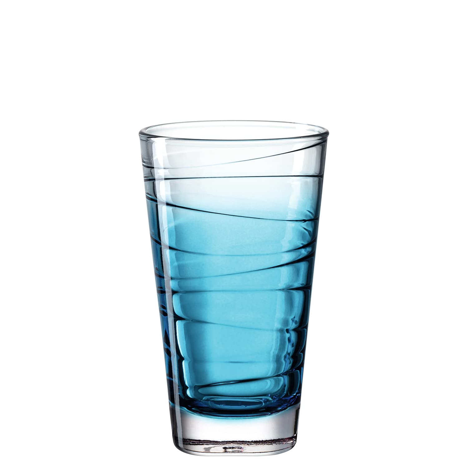 LEONARNO Vario Struttura 280ml Blue Drinking Glass - 1 Piece Dishwasher Safe Tall Glass for Cocktails, Iced Tea & Smoothies - Elegant Home Bar & Kitchen Drinkware