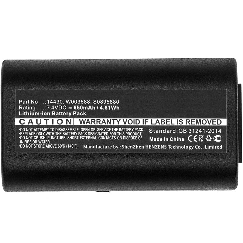 Synergy Digital High Capacity Li-ion Battery for Dymo 260P Mobile Printer - 7.4V 650mAh Replacement for Dymo 14430 | Portable Label Printing, On-the-Go Shipping & Office Use