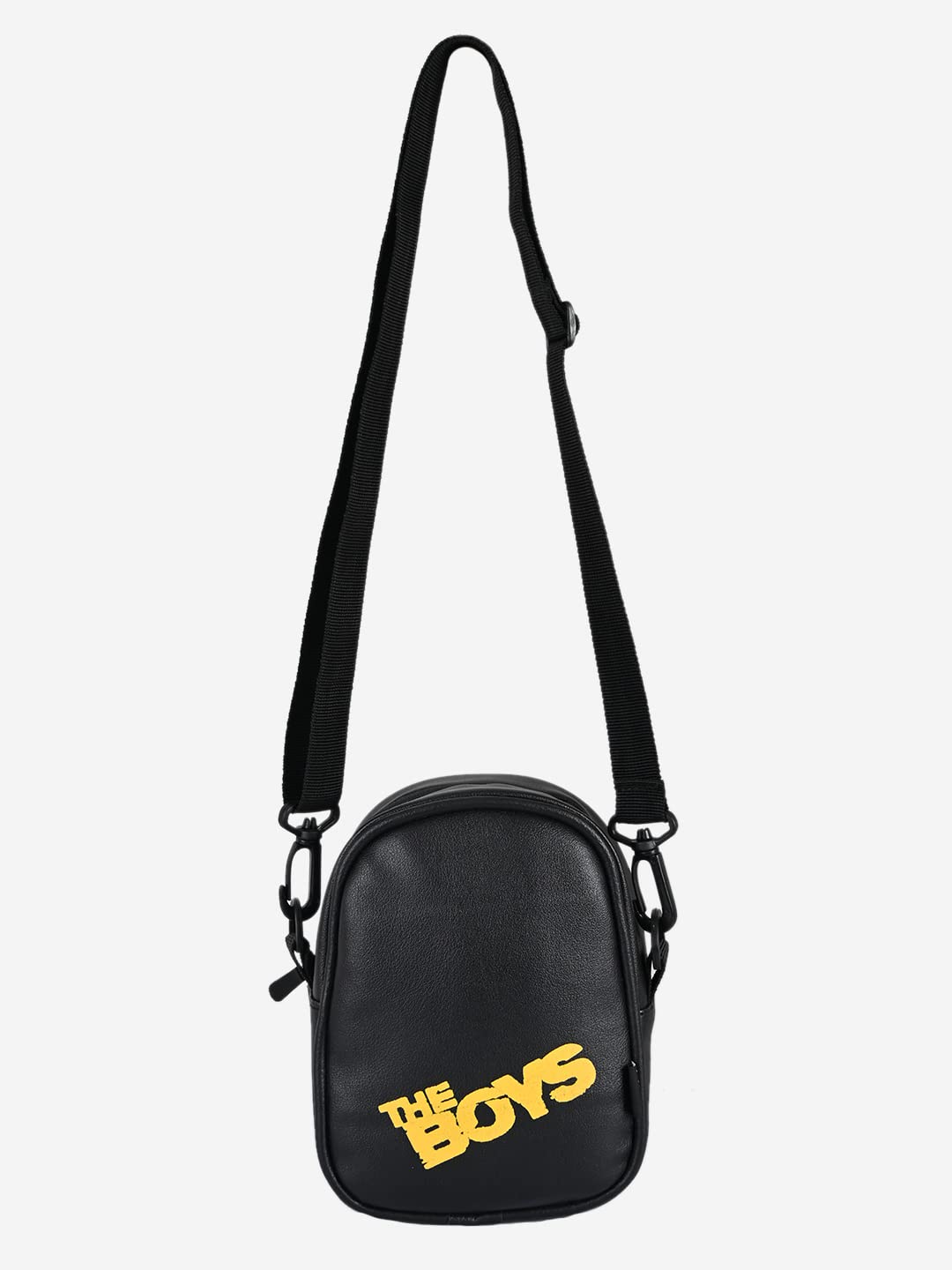 BAGSTRAPP The BOYS Print Black Unisex Sling Bag - Crossbody Messenger Pouch for Men & Women | Perfect for Travel, Gym & Everyday Use