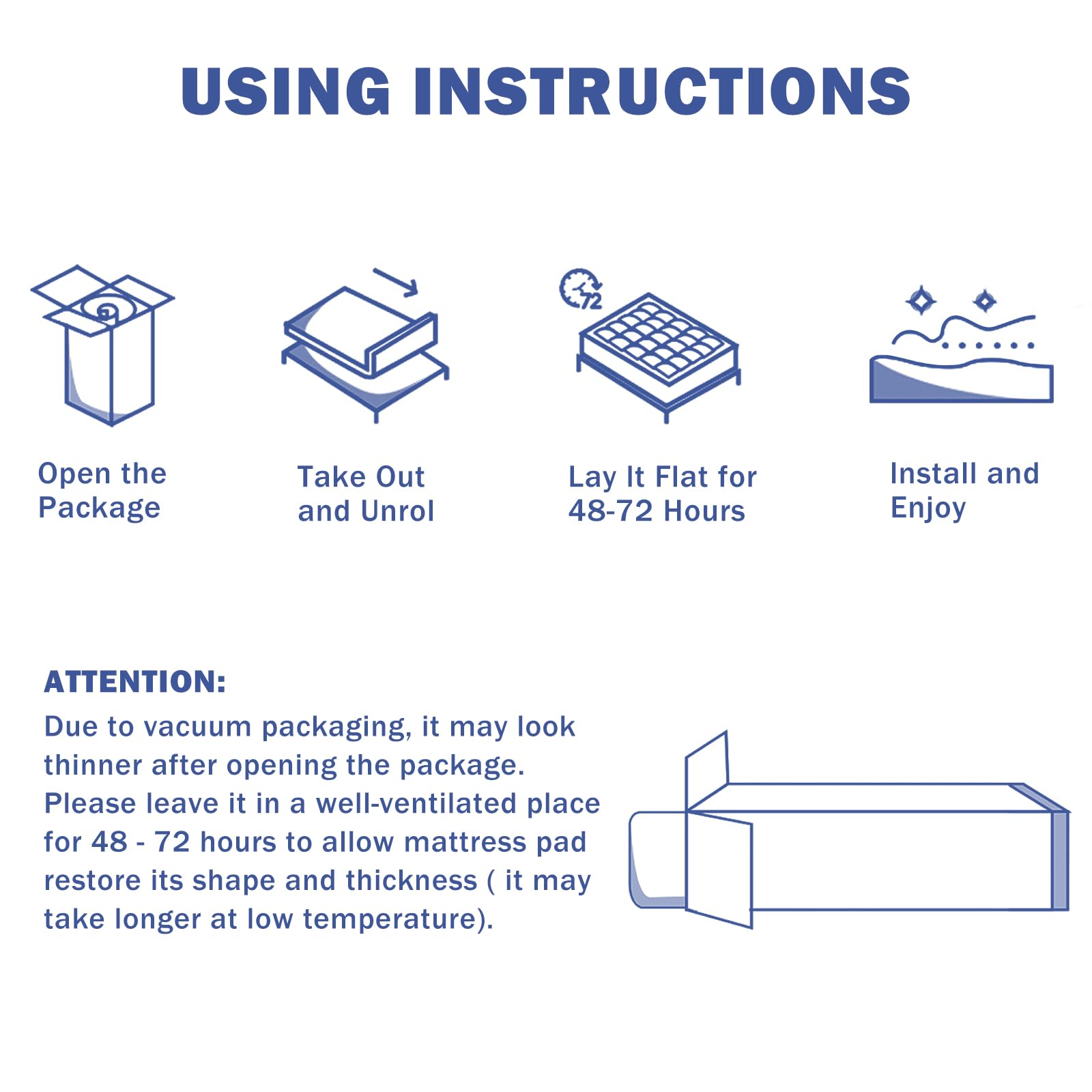 Olanly Queen Size Quilted Fitted Mattress Pad - Cooling Soft Mattress Topper with Deep Pocket (Fits up to 21
