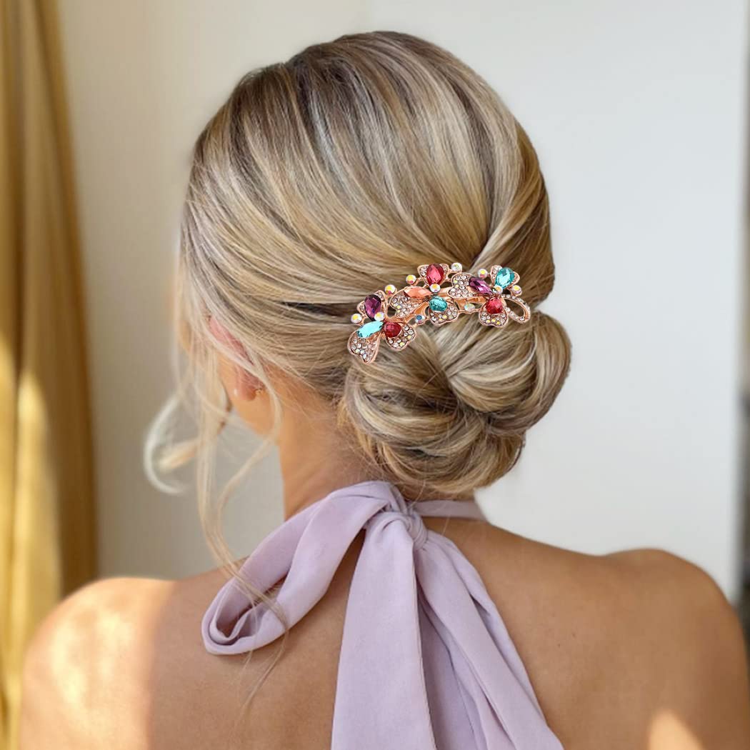 Bohend Rhinestone Hair Comb - Crystal Bridal Hair Accessories for Women & Girls (Multicolor) | Wedding, Prom, Party & Special Occasion Hairstyle Enhancer