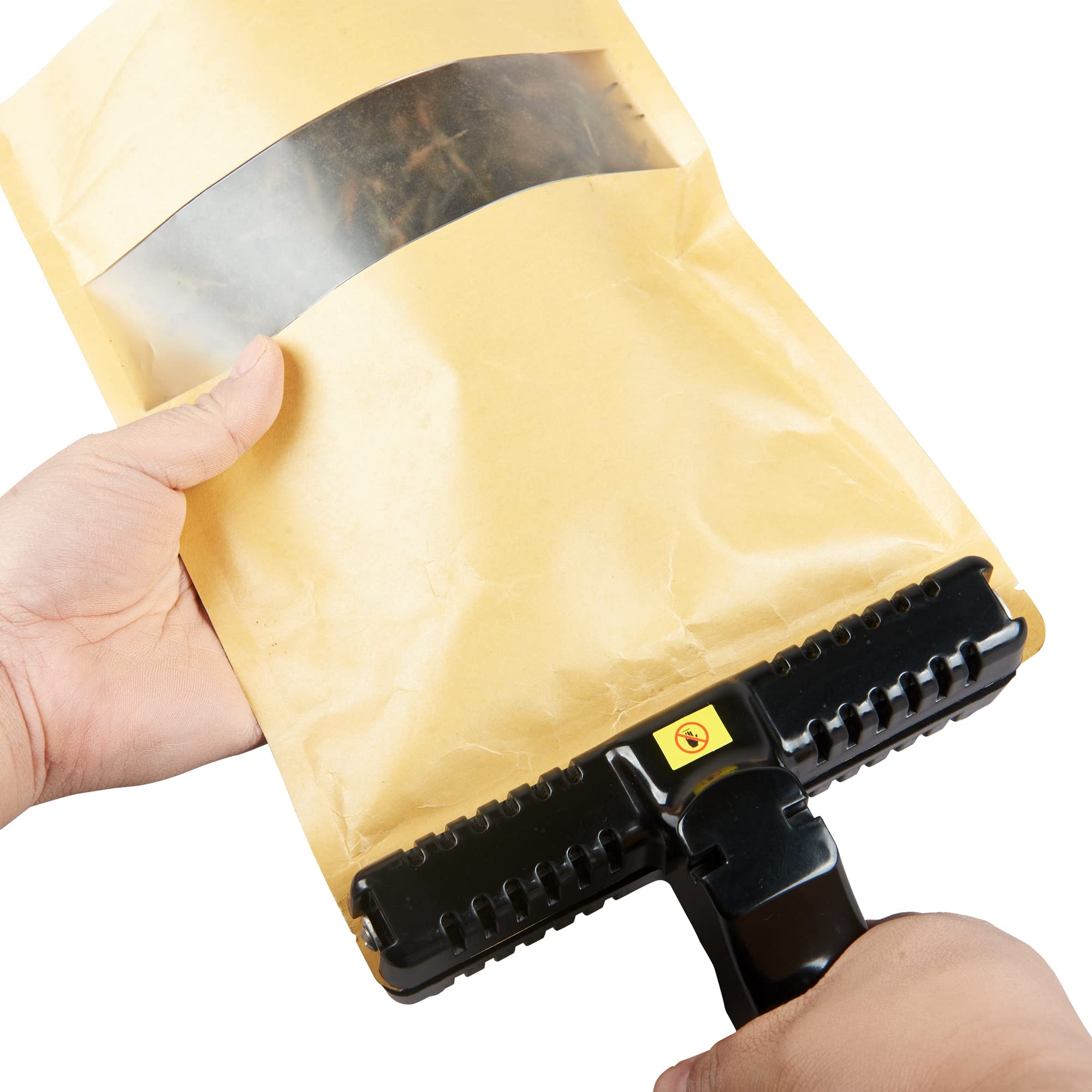 FDR150 Heat Crimp Sealer Machine for 6 Inch Foil Bags, Kraft Bags & Mylar Bags - Perfect for Food Packaging, Coffee Beans, and Vacuum Sealing at Home or Business