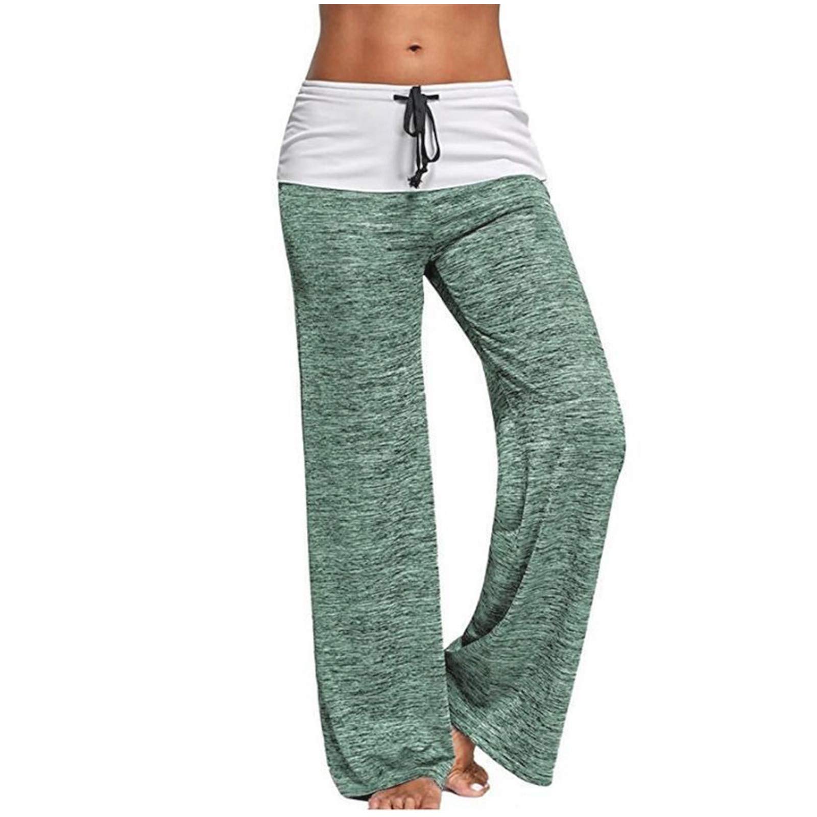 ZLBDYG Women's Quick-Dry Yoga Pants - Casual Sports Patchwork Wide Leg Outdoor Pants for Petite Women | Perfect for Yoga, Running, Gym Workouts & Travel