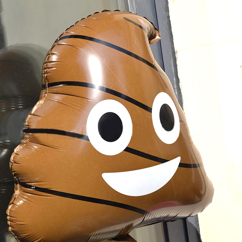 6Pcs Big Poop Balloon - Funny Aluminum Poo Foil Balloons for Birthday Party Decorations, Baby Shower, Halloween & Graduation Party Supplies - Perfect for Themed Parties & Prank Gifts
