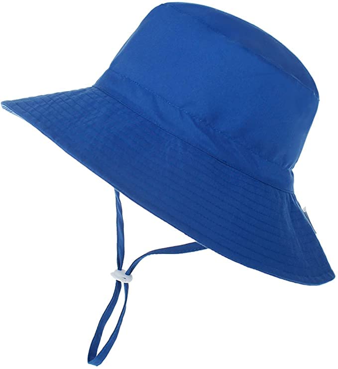 UPF 50+ Baby Sun Hat for Boys & Girls - Adjustable Toddler Summer Bucket Hat with Sun Protection - Cotton Kids Beach Hat for Outdoor Play, Park, and Pool Activities