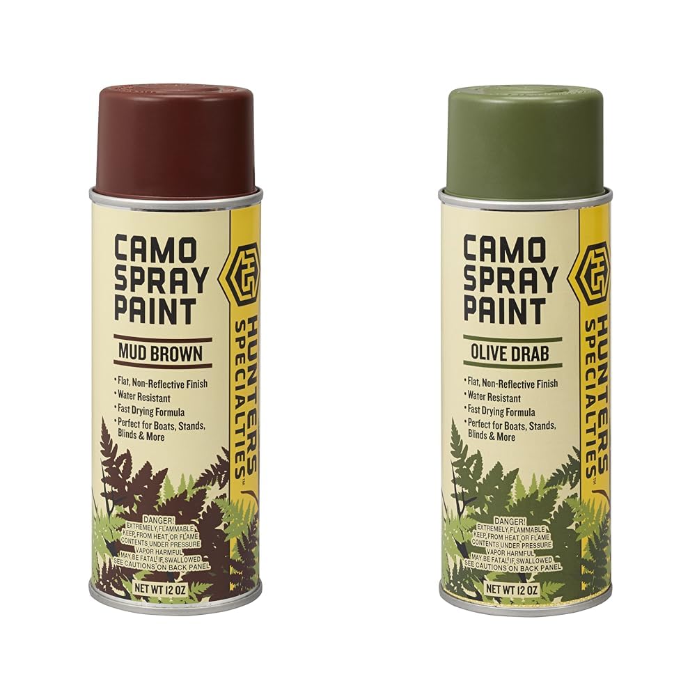 Hunters Specialties Camouflage Spray Paint for Hunting Gear, Tree Stands & Outdoor Equipment - Matte Finish, Quick Drying, Scent Free - Perfect for Hunting, Wildlife Photography & Outdoor Adventures