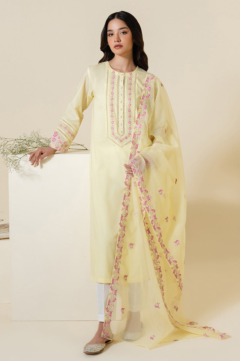 Lime Green 2-Piece Outfit (Shirt & Dupatta) for Women - Elegant Ethnic Wear for Festivals, Weddings & Special Occasions