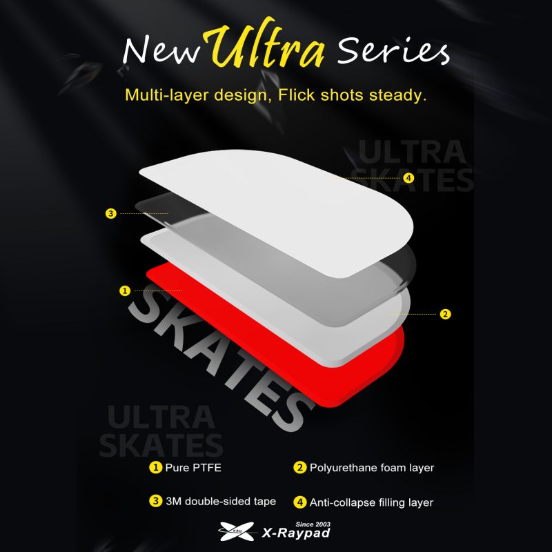 X Raypad Jade Ultra Mouse Skates for Razer Viper V3 Pro - Premium PTFE Gaming Mouse Feet for Smooth Glide - Perfect for FPS, MOBA & Esports Gaming