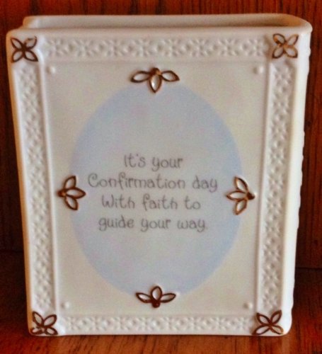 Precious Moments Porcelain Bible Holder for Boys - Keepsake Gift for Christening, Baptism & First Communion - Perfect for Church, Sunday School & Home Devotion