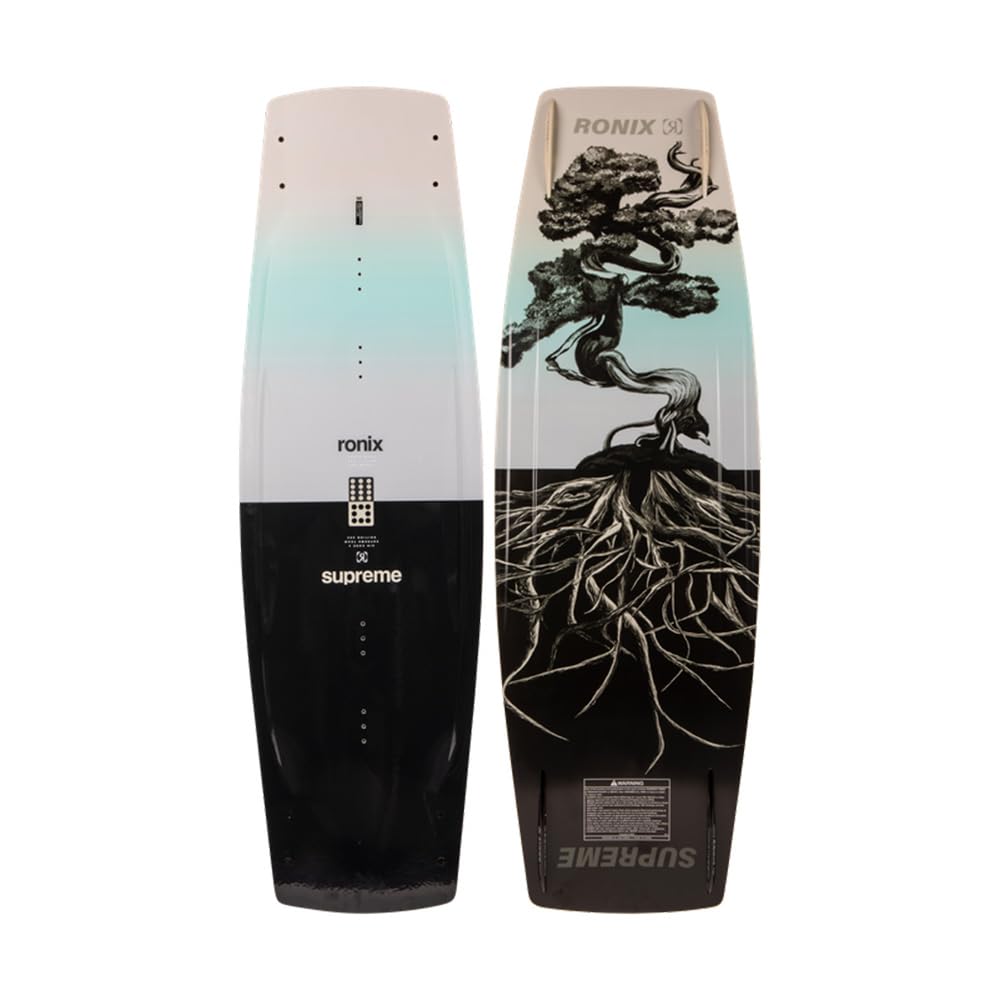 Ronix Wakeboard Supreme for Men - Air Core 3 Technology - Glossy Black & Matte Haze Design - Perfect for Water Sports, Wakeboarding, and Lake Adventures