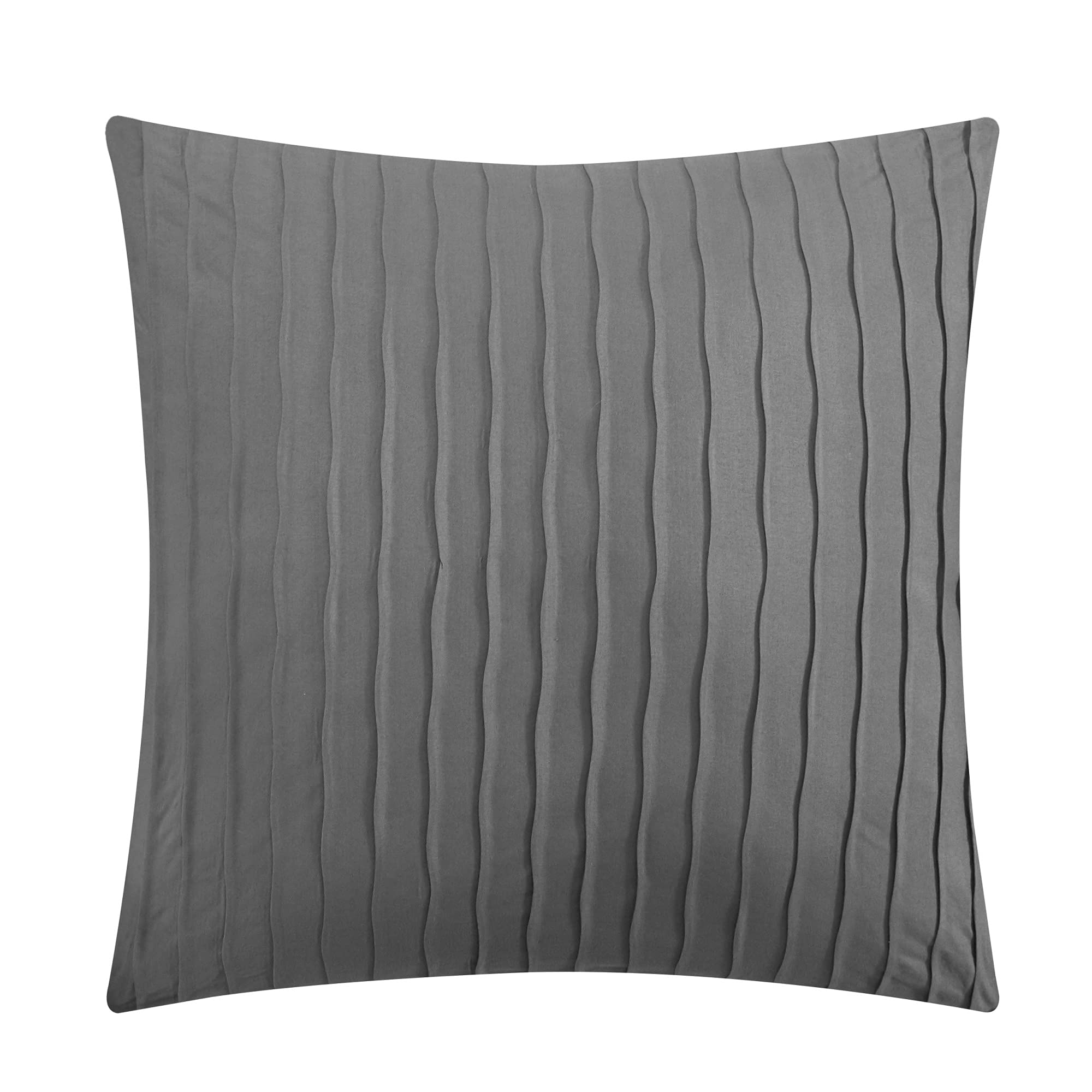 Chic Home Adaline 5-Piece Comforter Set with Embroidered Design - Includes Decorative Pillows & Shams, Queen Size, Grey - Perfect for Master Bedroom, Guest Room & Cozy Home Decor
