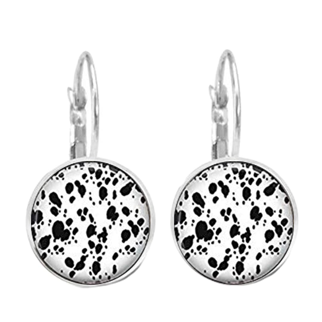 Dalmatian Print Earrings for Women - Trendy Dotted Jewelry Gift Set for Her, Elegant Fashion Accessories for Mother's Day, Birthday & Special Occasions | Perfect for Casual Wear, Parties & Gift Giving