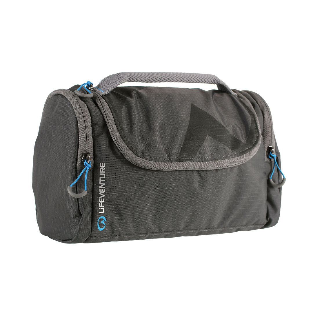 Lifeventure Travel Wash Holdall Grey - Waterproof & Durable Travel Bag for Camping, Hiking & Outdoor Adventures