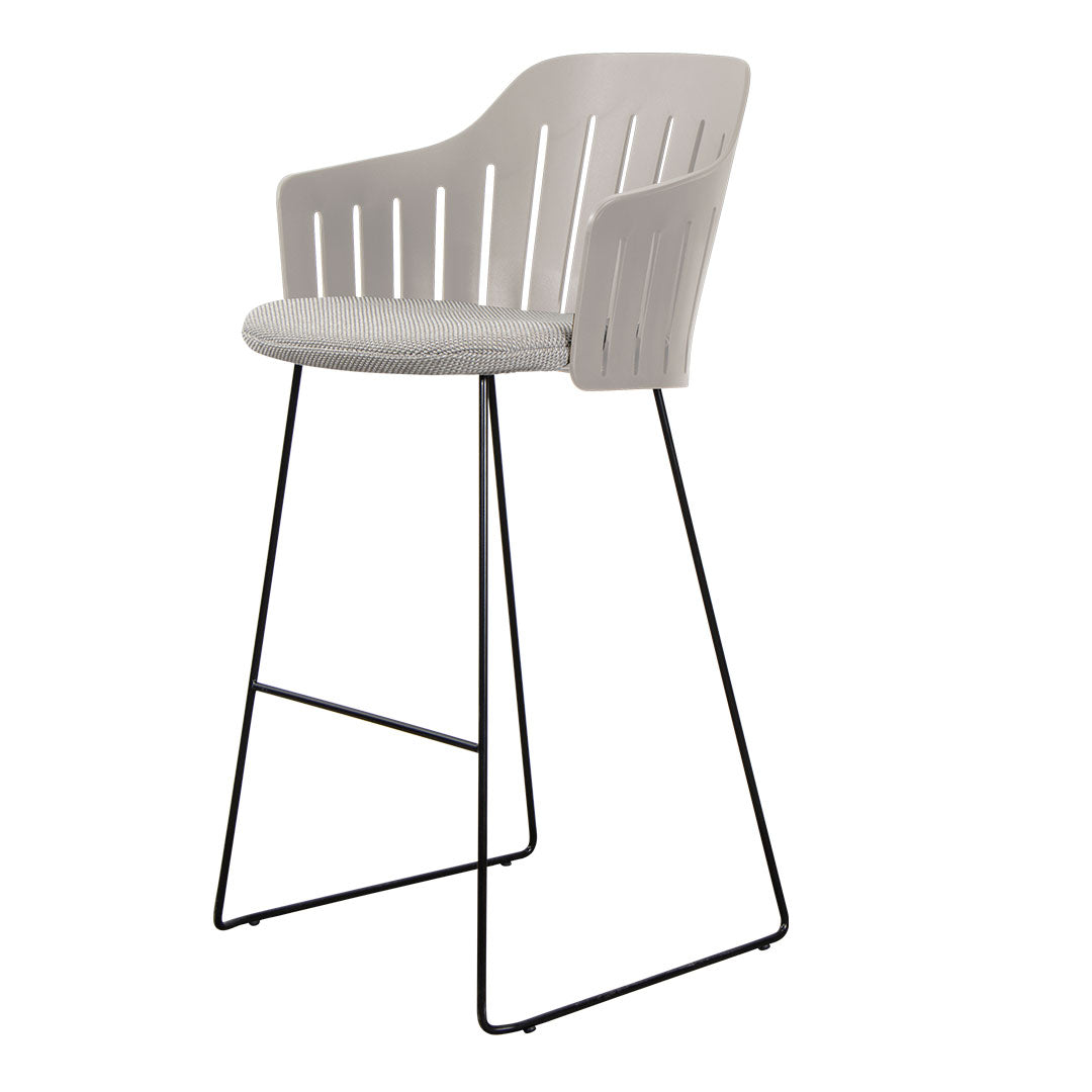Premium Outdoor Bar Chair with Sled Base & Comfortable Seat Cushion - Patio, Deck, Poolside & Backyard Seating for Relaxing & Entertaining