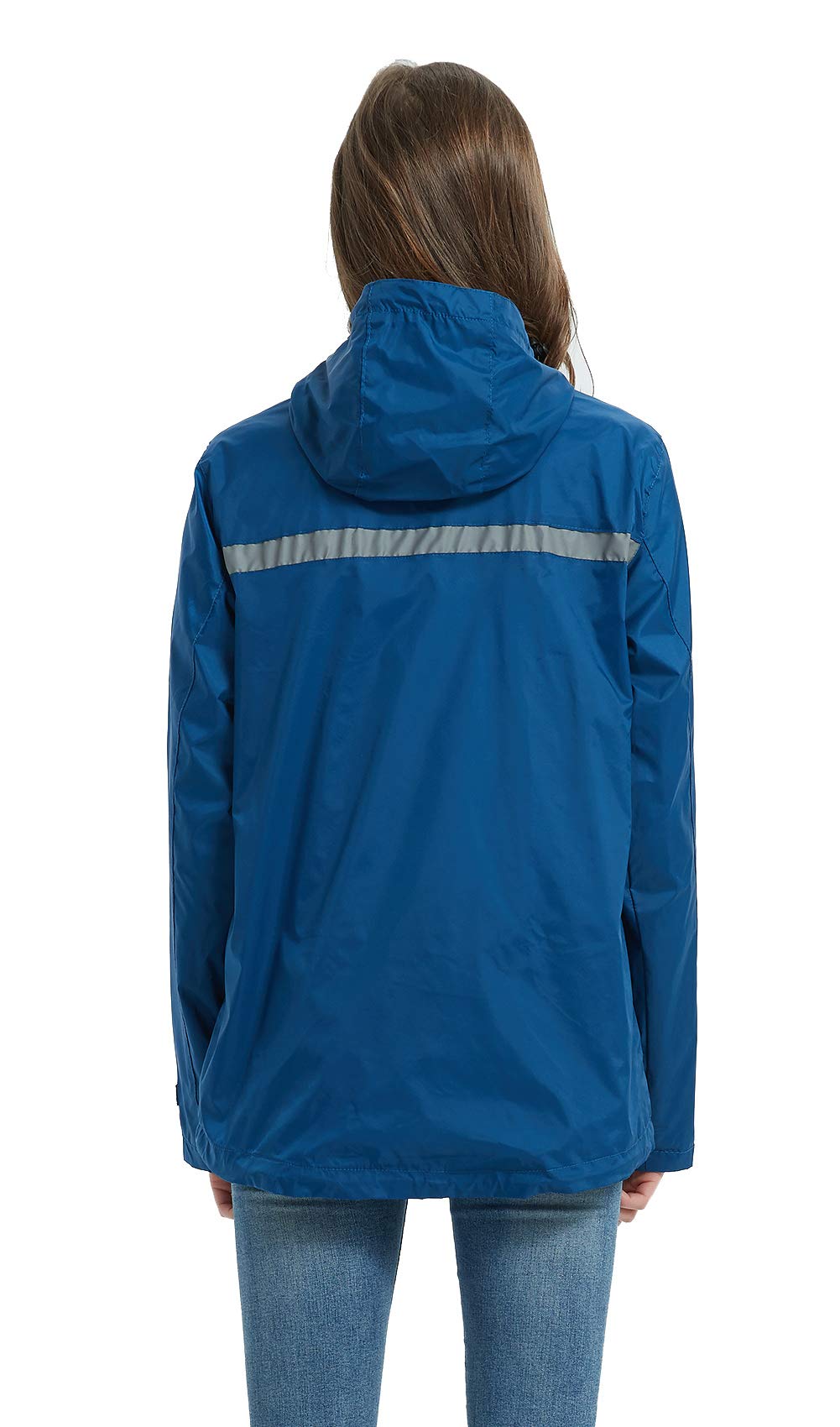 SUNDAY ROSE Women's Lightweight Waterproof Rain Jacket with Hood - Windproof Windbreaker for Hiking, Commuting & Outdoor Activities
